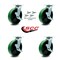 Service Caster 8 Inch Green Poly on Steel Caster Set with Ball Bearings and Brake/Swivel Lock SCC-30CS820-PUB-GB-TLB-BSL-4 - alternate 5